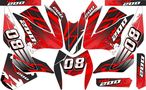 Stickers Para Moto At110 Rt Roja Mod-54