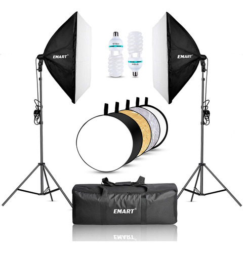 Emart Softbox Kit De Iluminación Con Reflector De Luz, 24 .