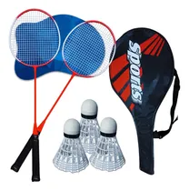 Comprar Kit Badminton Com 2 Raquetes + 3 Petecas + Bolsa Qualidade