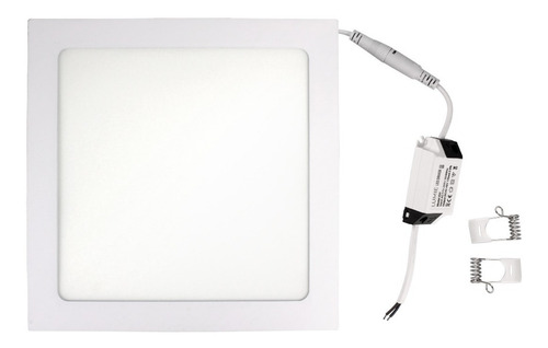 Imagen 5 de 6 de Plafon Led 18w Techo Embutir Cuadrado Lampara