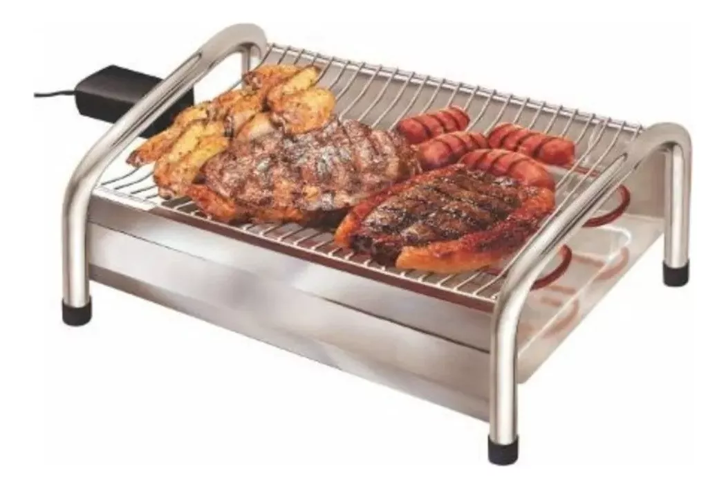 Terceira imagem para pesquisa de churrasqueira eletrica grill smokeless midea