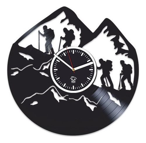 Reloj De Pared De Montaa De Vinilo Con Diseo De Escalada I