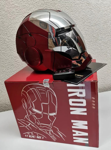 Soport Para Casco Iron Man Mark5 Comando Voz, Control, Touch Rojo/gris Iron Man 1.1