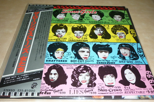 Rolling Stones Some Girls Vinilo Japon 10 Puntos Obi Insert 