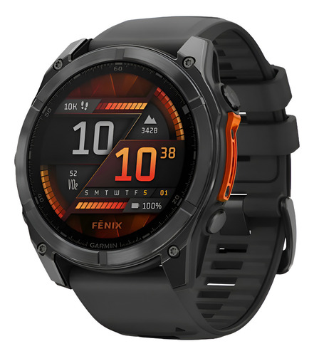 Relogio Garmin Fenix 8 51mm Amoled Slate Gray 010-02905-00 Caixa Preto Pulseira Preto Bisel Preto Desenho Da Pulseira Mesh