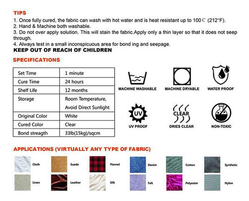Kit De Solución De Costura Liquid Fast Tack Sin Pegamento