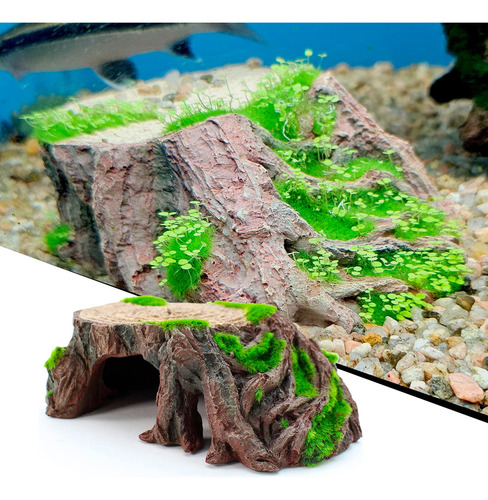 Adorno Tronco Aquaflora Penn-plax - Le Brotan Plantas Color Verde