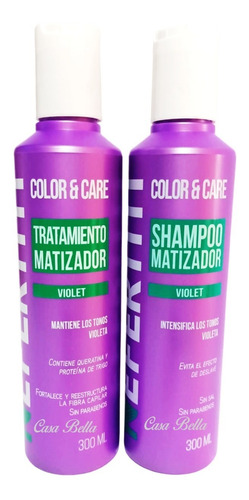 Kit  Shampoo Y Tratamiento Matizador Violeta Nefertiti