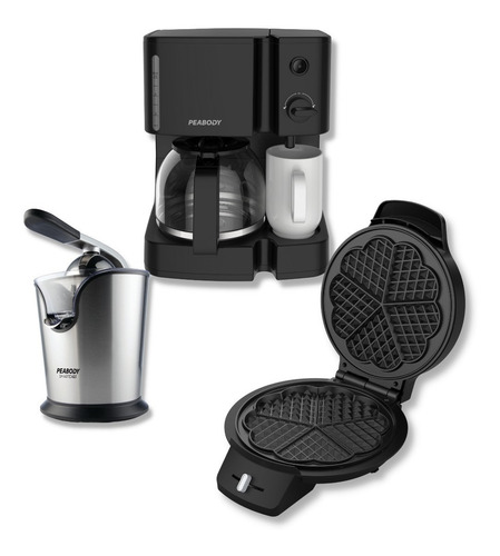 Imagen 2 de 10 de Wafflera Pe-wm186 + Cafetera Pe-ct01 + Exprimidor Pe-ec403ix
