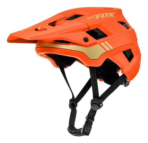 Casco Ciclismo Mtb Batfox Color Naranja Talla M(50-56CM)