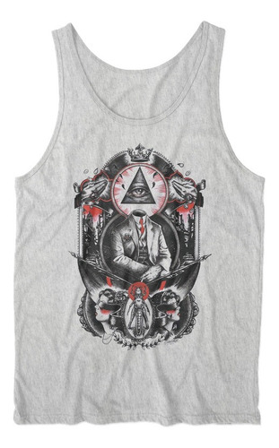 Musculosa Iluminati Piramide Dibujo Gris