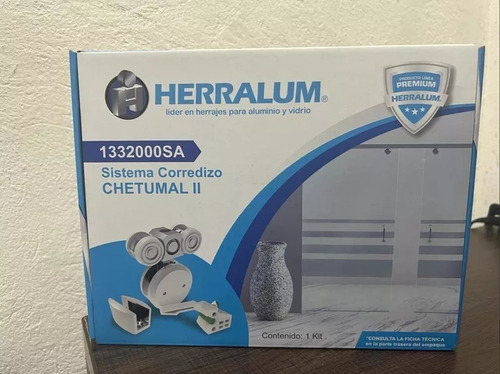 Sistema Chetumal Il Negro Para Puerta Corrediza De Vidrio