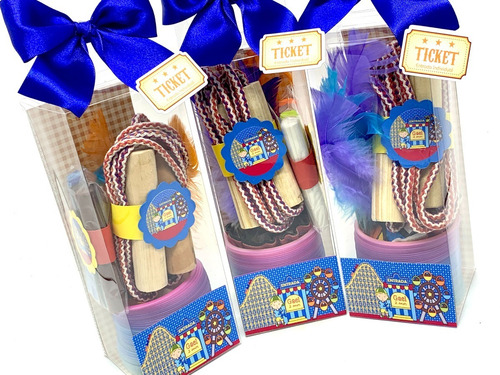 Imagem 2 de 3 de Kit Lembrancinha Circo Corda Peteca Mola Massinha 40 Kits