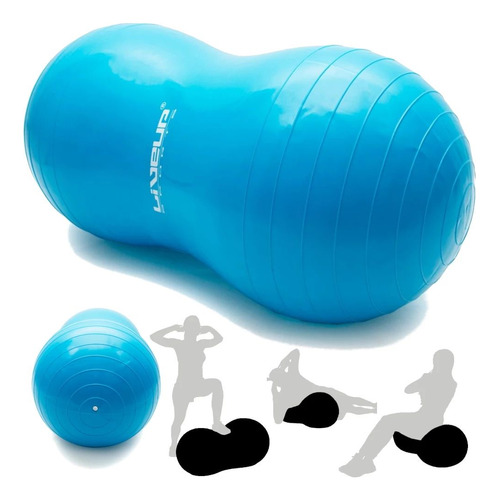 Bola Feijão Para Pilates Azul 90 X 45 Cm Liveup