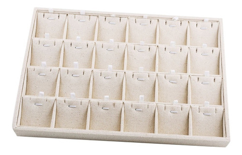 Imagen 3 de 7 de Caja Para Porta Anillos Bandeja De 24 Rejillas Para Collares