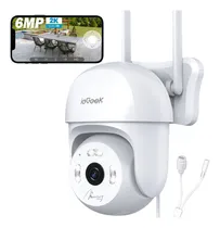 Comprar Cámara de Seguridad ieGeek IE666 Wifi Con Seguimiento Automático Ptz de 360° Zoom de 8x 24\u002F7 Grabación Visión Nocturna en Color Alarma de Sonido y Luz Compatible Con Alexa