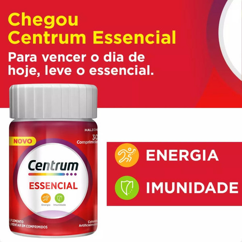 Kit 2 Centrum Essencial Suplemento Multivitamínico 60 Compri