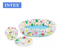 Comprar Set De Piscina Con Flotador Y Pelota Inflables Marca Intex