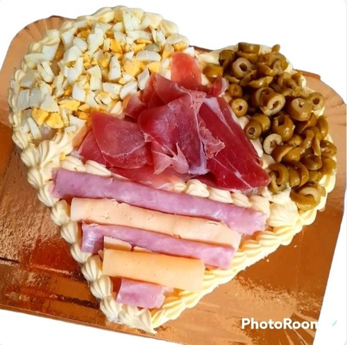 Torta Salada De Miga!! Corazon Promo San Valentin!!