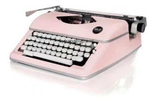 Imagem 1 de 2 de We R - Máquina De Escrever Typewriter - Cor Rosa
