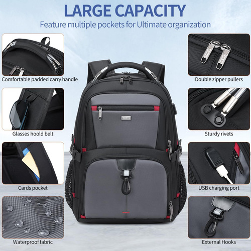 Duslang Mochila De Viaje Para Computadora Portátil De 50 Lit