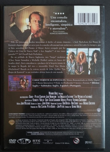Dvd Dvd Las Brujas De Eastwick Cher Jack Nicholson (Usado)