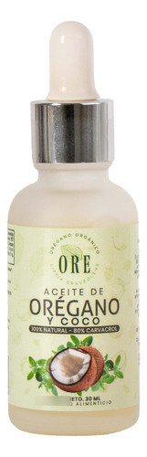 Ore Aceite De Oregano Y Coco 100% Natural Organico 30 Ml