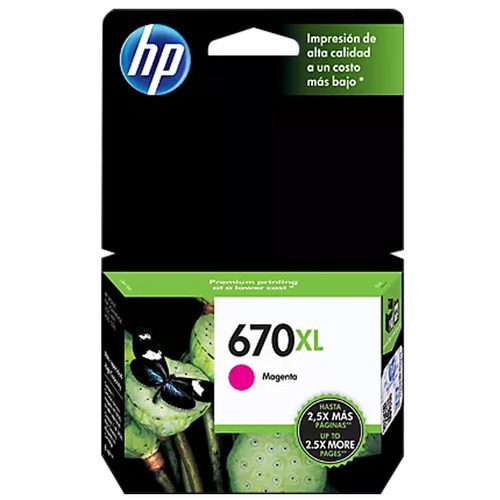 Tinta Hp Cz119al 670xl Magenta (750 Pag)