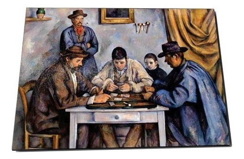 Placa Paul Cézanne Os Jogadores De Cartar Impressionista Art