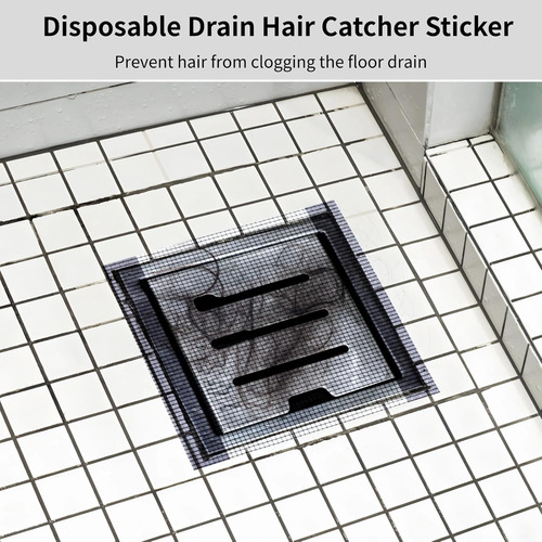 Set De Recogedor De Pelo Drain Mesh, 4 Rollos Desechables