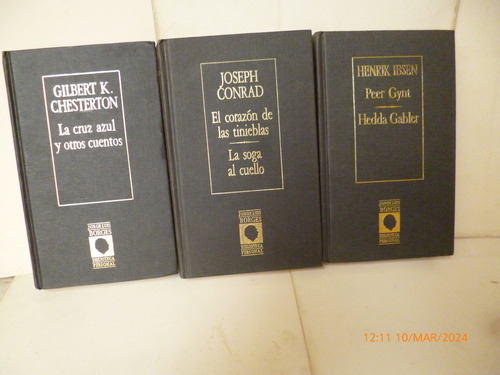 Biblioteca Borges Conrad/ Chesterton/ Ibsen Impecable Estad 