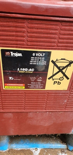 Dos Baterias Trojan L16 G-ac Ciclo Profundo 6 Volts 390ah