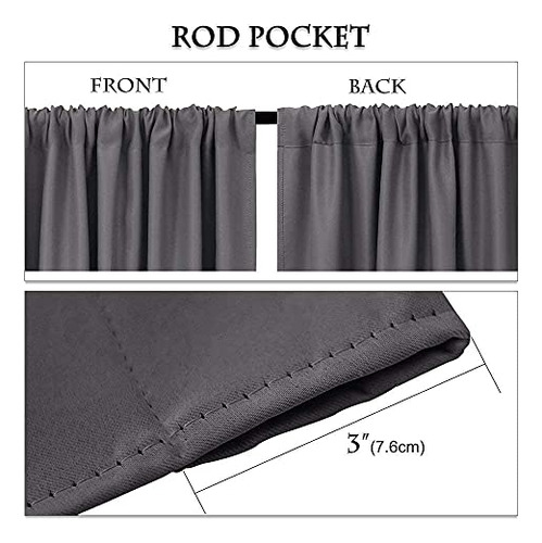 Juego De Cortinas Opacas, Paneles Aislantes Para Dormitorio