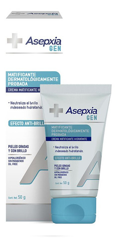 Asepxia Gen Crema Matificante Anti-brillo Hidratante X 50 G Momento de aplicación Día/Noche Tipo de piel Grasa