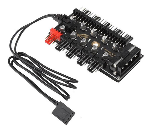 Wendry Pc Fan Hub, Chasis De Ordenador De 10 Canales De Alta