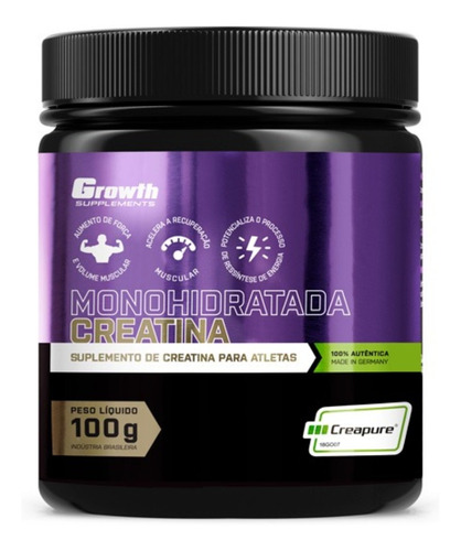 Creatina Creapure 100g Growth Supplements Original Creatine