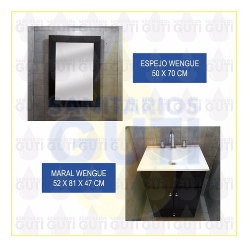 Juego Baño Completo Griferías Mono Wengue Sanitarios Ferrum