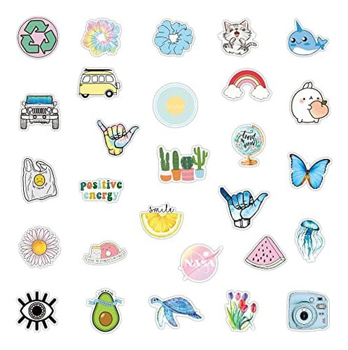 100 Pegatinas Vsco Para Botellas De Agua, Lindas Pegatinas E