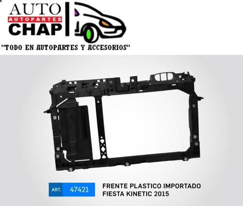 Frente Plastico Ford Fiesta Kinetic 2014 2015 2016 Importado