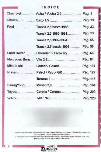 Manual De Servicio Diésel Importados Puesta A Punto Desarme