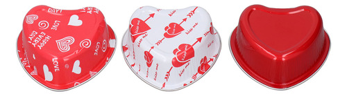 Moldes Para Tartas Con Forma De Corazón De Aluminio, 15 Unid