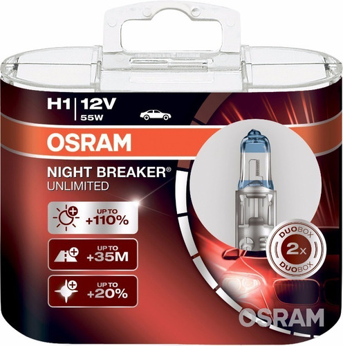 Bombillos Osram H1 Night Breaker Laser 12v 55w (150%+luz)