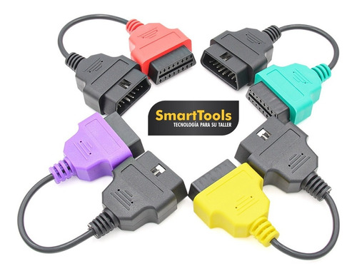 Imagen 1 de 3 de Adaptadores Kit Multiscan 4 Cables Colores Elm327 + Cuotas!