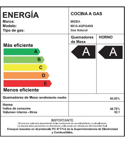 Cocina 4 Quemadores Mcg-4qpi24ns Silver Midea