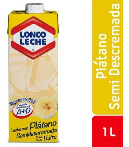 Leche Platano Loncoleche 1 Lt(6 Unidades) Super