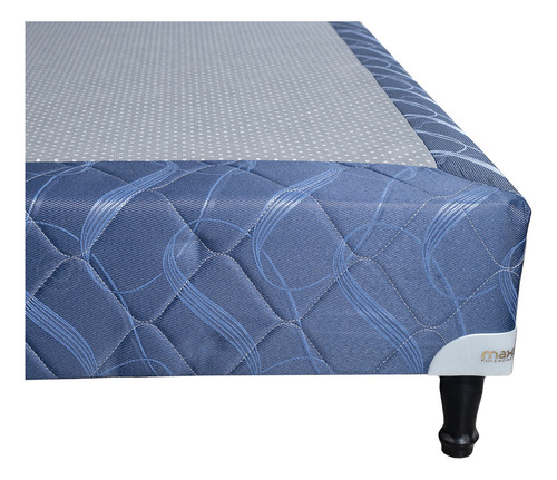 Base Somier Maxiking Espejo De Luna 80x190 1 Plaza Color Azul