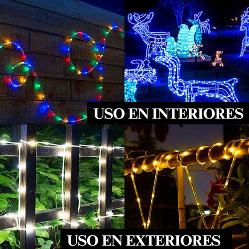 Manguera De Luz Led Luxvi 10m 8 Modos 200 Leds Ip65 Paq 4pzs Luces Multicolor