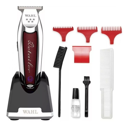 Recortadora Wahl Professional 5 Star Cordless Detailer Li plata y roja 110V/220V