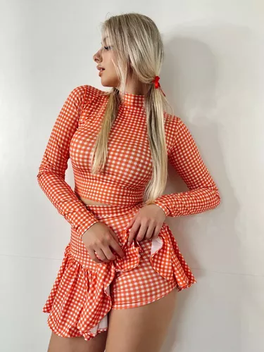 Zaad Store - Conjunto de saia + Croped xadrez a cara do Sao joao!  Simplesmente lindíssimo!! 😍  #conjuntofeminino#conjuntoxadrez#moda#lookdodia#influencer#belledalto#raffamoreira#