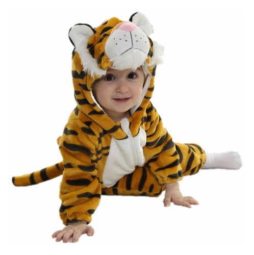 Disfraz Unisex De Halloween Para Bebé De Animales Tigre